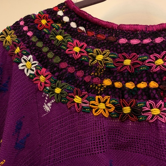 Boho Embroidered Poncho - Picture 2 of 8